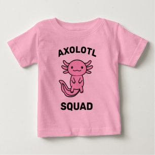 Camiseta Para Bebê Esquadrão engraçado e fofo de Axolote personalizáv