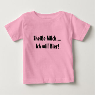 Camiseta Para Bebê Esquece o leite, quero cerveja!
