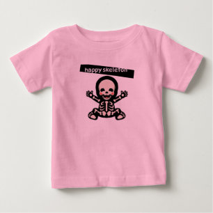CAMISETA PARA BEBÊ ESQUELETO FELIZ DO T-SHIRT PARA CRIANÇAS