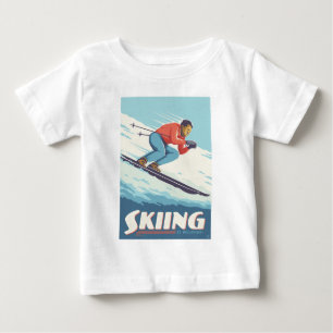 Camiseta Para Bebê Esqui Acredita Na Impressão