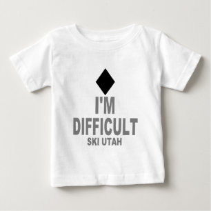Camiseta Para Bebê Esqui difícil Utá