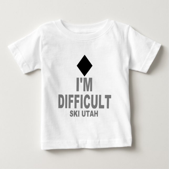 Camiseta Para Bebê Esqui difícil Utá (Frente)