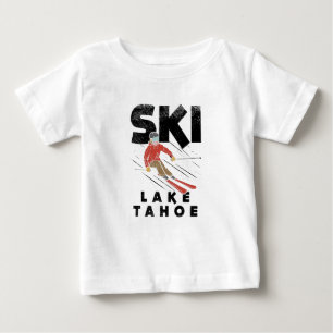 Camiseta Para Bebê Esqui - Lago Ski Tahoe