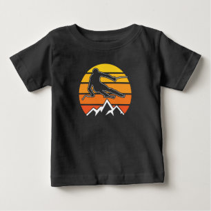 Camiseta Para Bebê Esqui retroativo