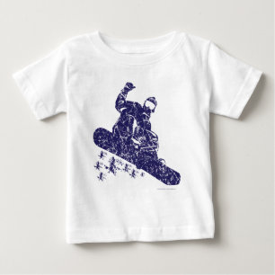 Camiseta Para Bebê Esquiador de Neve