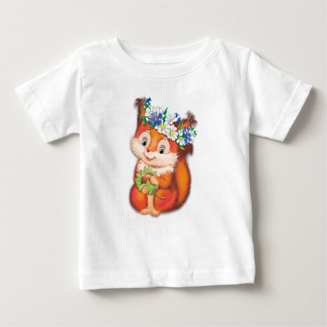 Camiseta Para Bebê Esquilo (Frente)