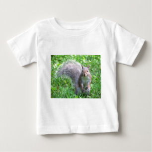 Camiseta Para Bebê Esquilo cinzento bonito