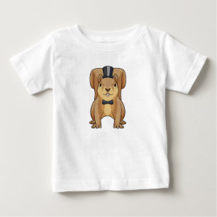 Camiseta Para Bebê Esquilo como Noivo com Terno