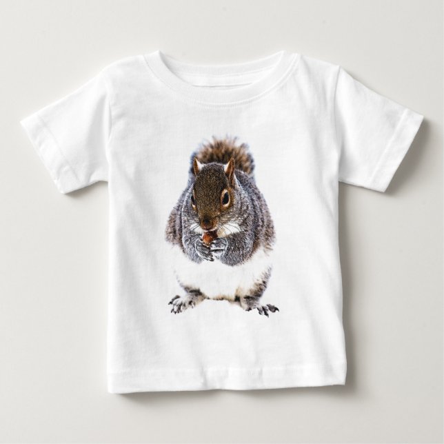 Camiseta Para Bebê Esquilo de Comida (Frente)
