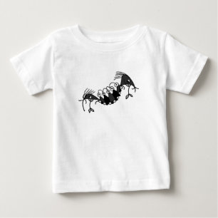 Camiseta Para Bebê Esquisito desenho de répteis de monstro