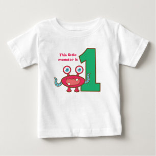Camiseta Para Bebê Esse monstrinho está fazendo um ano, primeiro aniv