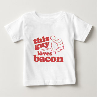 Camiseta Para Bebê Esta Cara ama Bacon