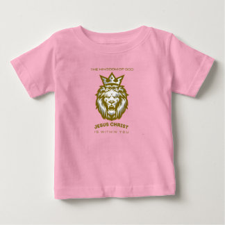 Camiseta Para Bebê Está dentro de você - Leão de Judah baseado em fé