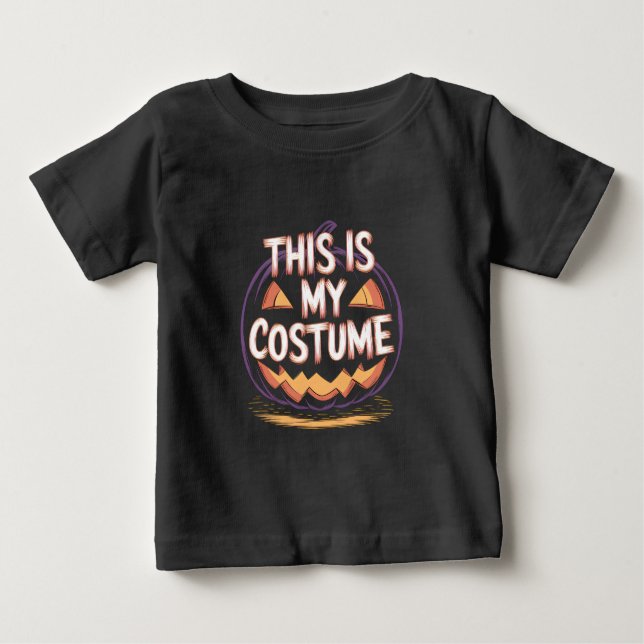 Camiseta Para Bebê Esta é a minha fantasia Halloween (Frente)