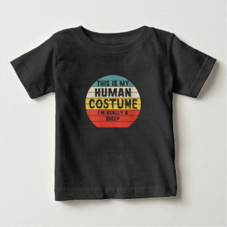 Camiseta Para Bebê Esta é a minha fantasia humana. Sou mesmo um prese