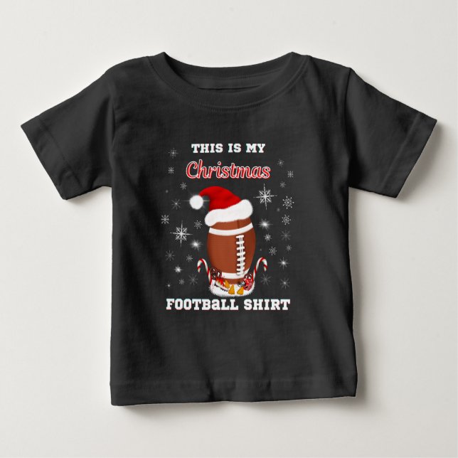 Camiseta Para Bebê Esta é a minha saia de Natal com salgadinhos (Frente)