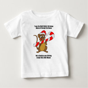 Camiseta Para Bebê Esta foi a noite antes do rato de Natal