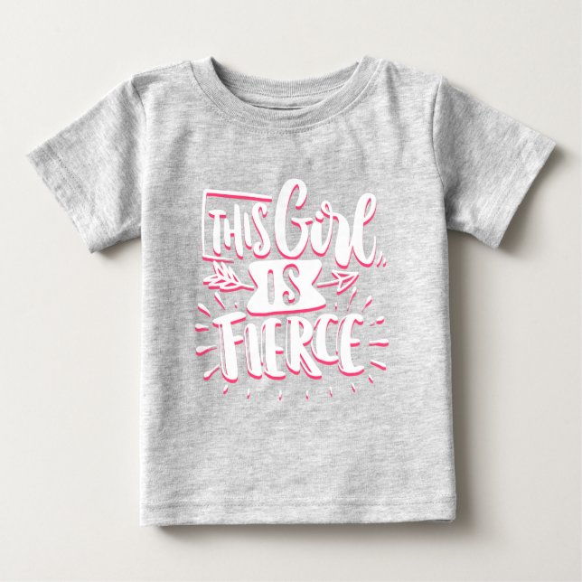 Camiseta Para Bebê Esta Garota É Empoderamento Feminino Feroz (Frente)