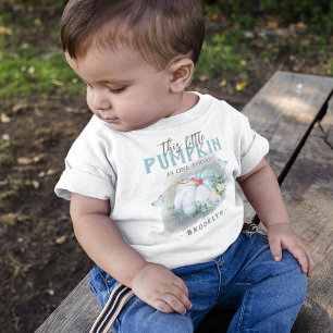 Camiseta Para Bebê Esta Pequena Camiseta Azul Bebê de Aniversário da 