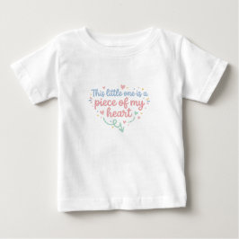 Camiseta Para Bebê "Esta pequena semente é um pedaço do meu coração"