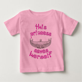 Camiseta Para Bebê Esta princesa Salvamento Ela mesma