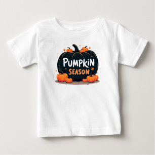 Camiseta Para Bebê Estação de Abóbora, Dia de Ação de Graças