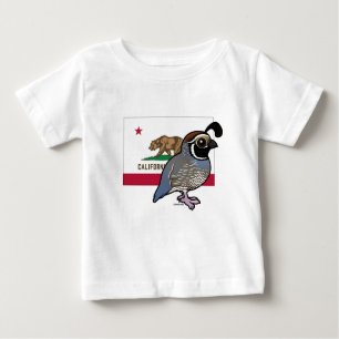 Camiseta Para Bebê Estado Birdorable: California Quail