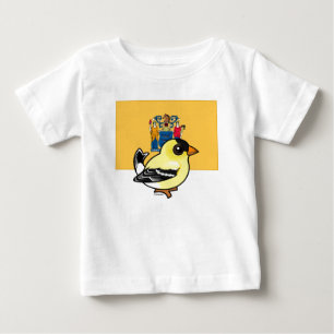 Camiseta Para Bebê Estado Birdorable of New Jersey