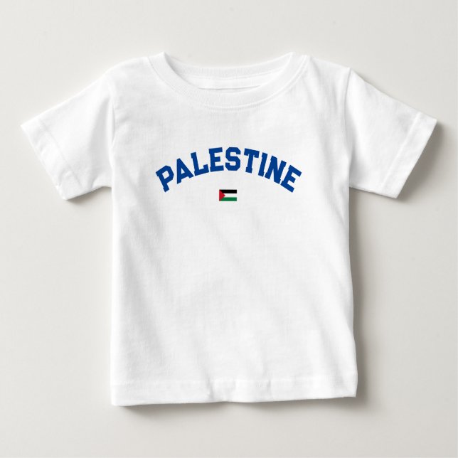 Camiseta Para Bebê Estado da Palestina Universidade da Varsity Styl (Frente)