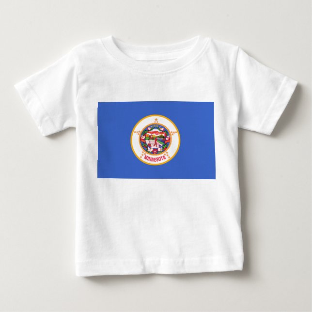Camiseta Para Bebê Estado de pavilhão do Minnesota (Frente)