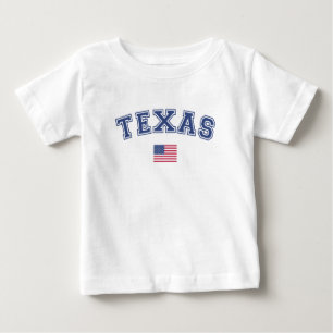 Camiseta Para Bebê Estado do Texas USA Flag
