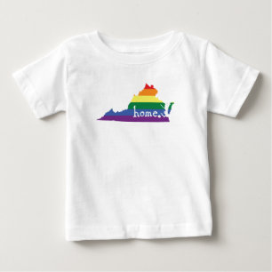 Camiseta Para Bebê Estado Orgulho gay Virgínia