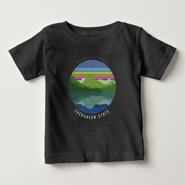 Camiseta Para Bebê Estado verde (Frente)