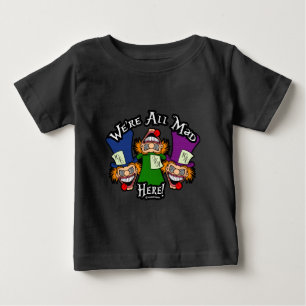 Camiseta Para Bebê Estamos Todos Loucos Aqui! Gráficos Malucos