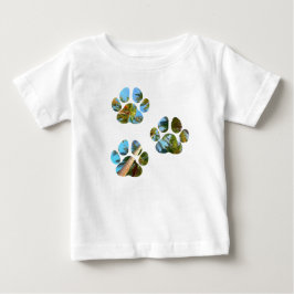 Camiseta Para Bebê Estampas de cães - Palmeiras tropicais