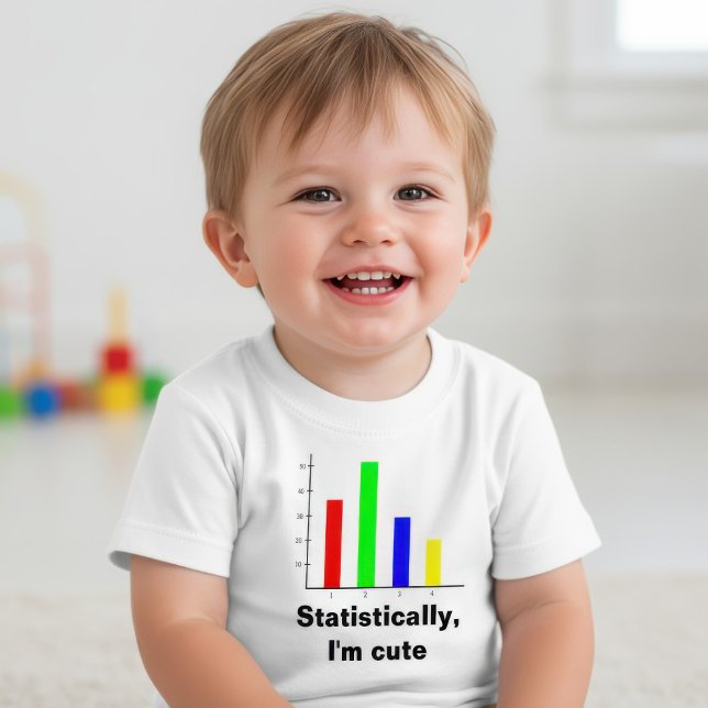 Camiseta Para Bebê Estatísticas Divertidas (Criador carregado)