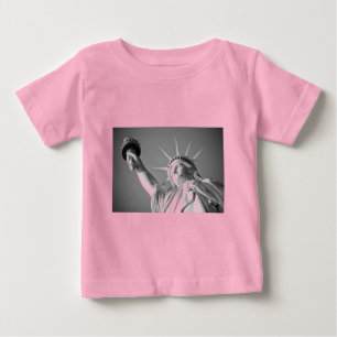 Camiseta Para Bebê Estátua Branca Negra da Liberdade
