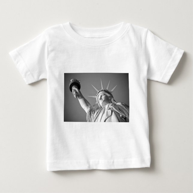 Camiseta Para Bebê Estátua Branca Negra da Liberdade (Frente)
