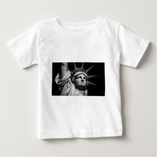 Camiseta Para Bebê Estátua Branca Negra da Liberdade, Nova Iorque