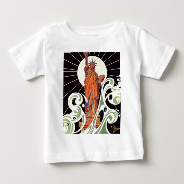 Camiseta Para Bebê Estátua da Liberdade (Frente)
