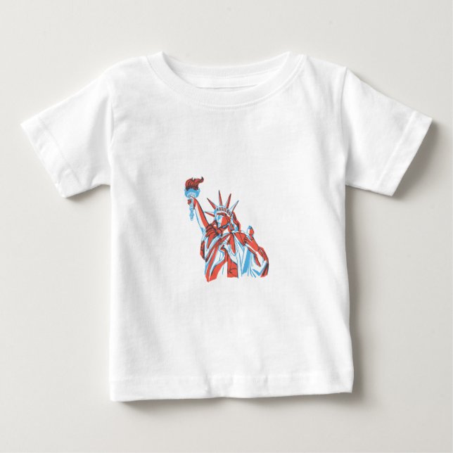 Camiseta Para Bebê Estátua da Liberdade (Frente)