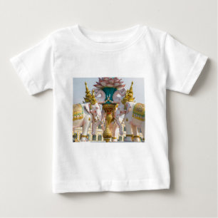Camiseta Para Bebê Estátua de elefantes cor-de-rosa Bangkok Tailândia
