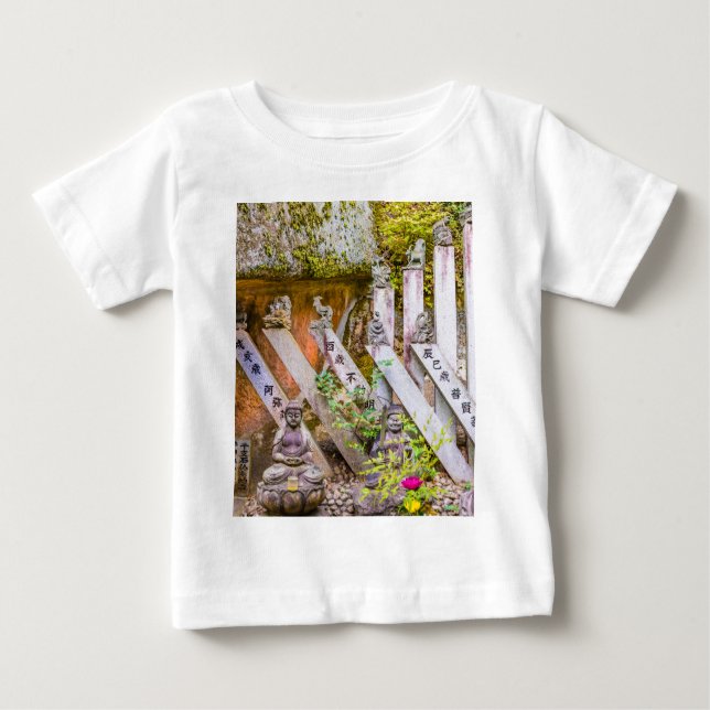 Camiseta Para Bebê estátuas de Buda no templo Senko-ji (Frente)