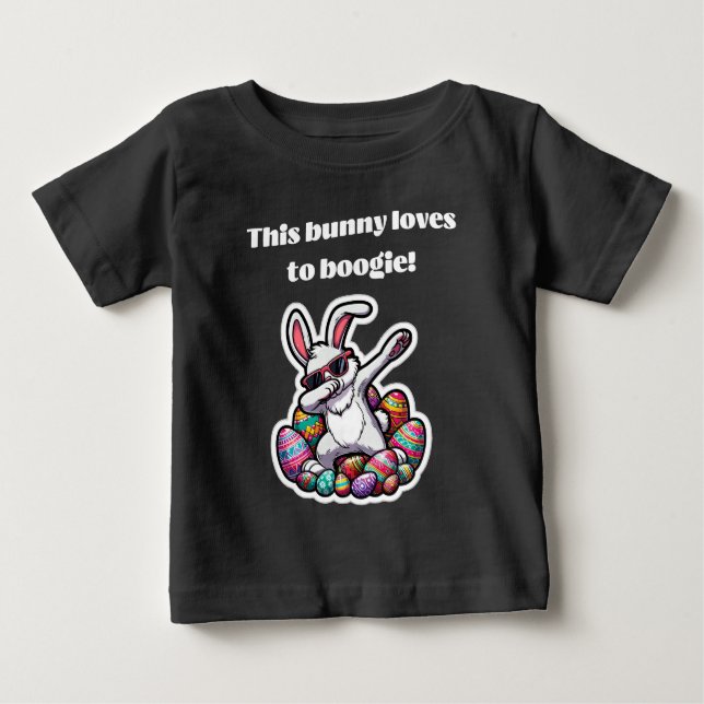 Camiseta Para Bebê Este coelhinho adora bisbilhotar! (Frente)