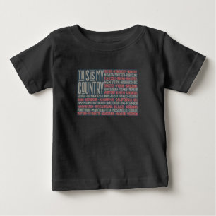 Camiseta Para Bebê Este é meu país