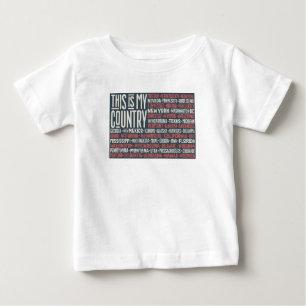 Camiseta Para Bebê Este é meu país