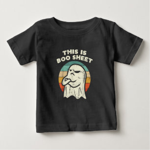 Camiseta Para Bebê Este é o Fantasma Boo Sheet Retro Fantasia de Hall