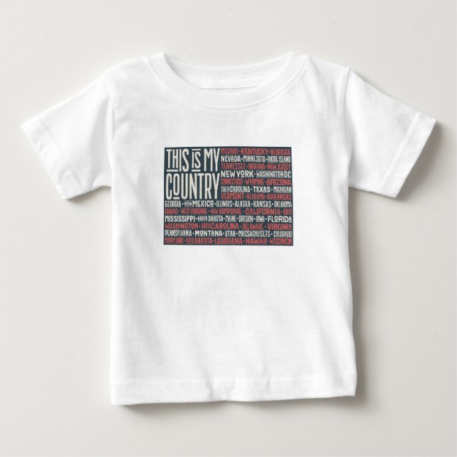 Camiseta Para Bebê Este é o meu País (Frente)