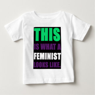 Camiseta Para Bebê Este é o que uma feminista olha como