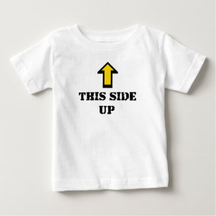 Camiseta Para Bebê Este lado acima do t-shirt